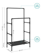 Metalen Kledingrek, Eenvoudig Te Monteren, Wit