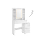 Kaptafel met LED-Verlichting – Modern Design – Wit