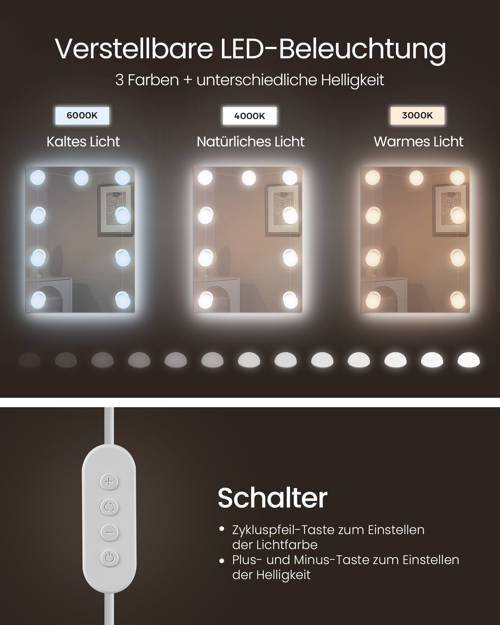 Kaptafel – modern – met spiegel en lades