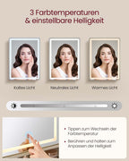 Kaptafel – Spiegelverlichting en Meerdere Lades – Witte Houtlook – Slaapkamer