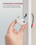 Kaptafel met LED-verlichting modern wit