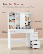 Kaptafel met LED-verlichting modern wolk wit