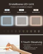 Kaptafel met LED verlichting – 110 cm breed – wolkwit