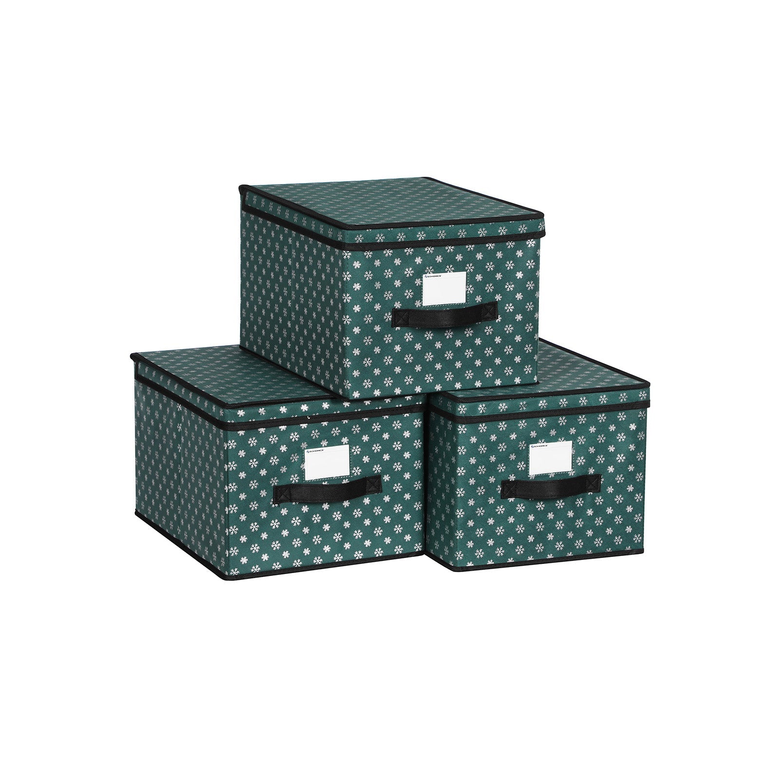 Opbergboxen – Set van 3 met deksel – Groen