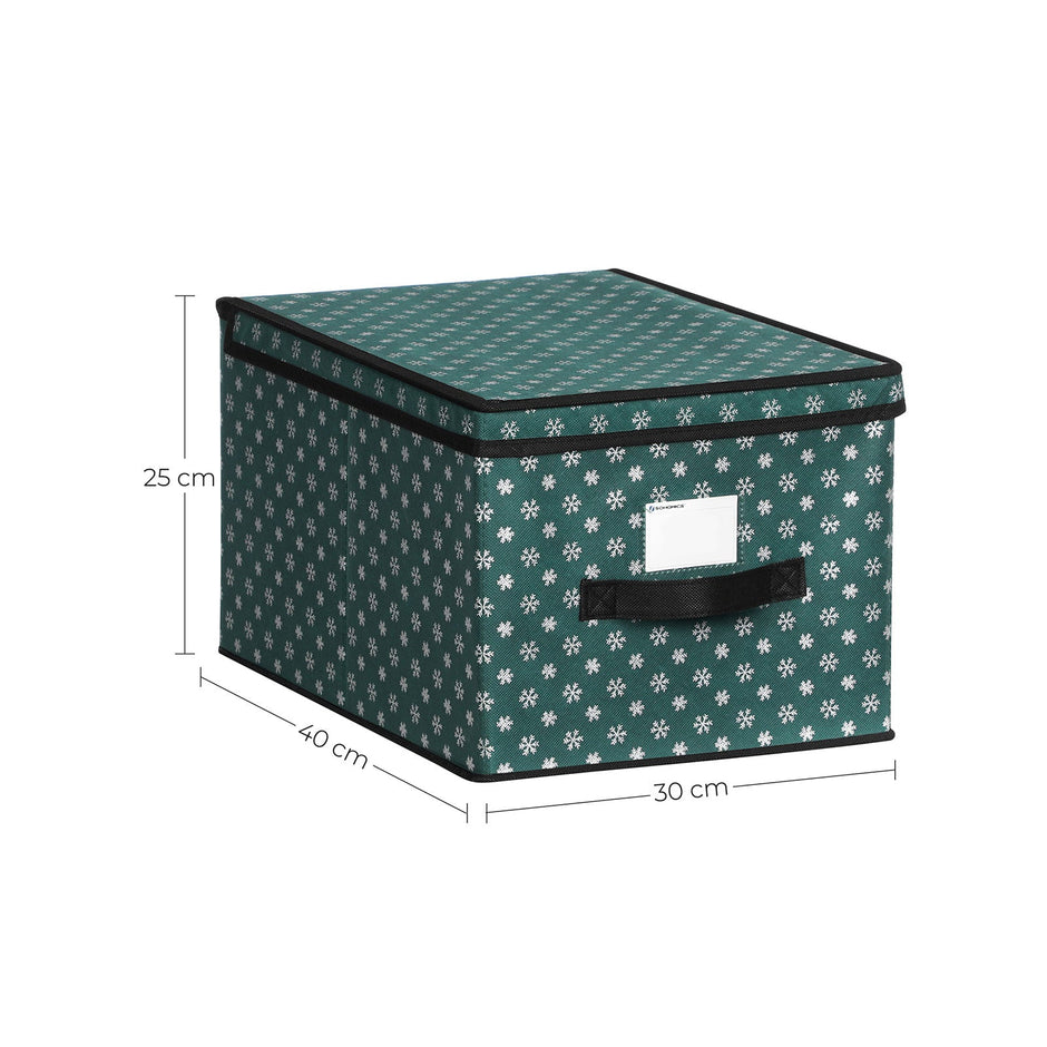 Opbergboxen – Set van 3 met deksel – Groen