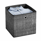 Opbergdozen – Set van 6 – Stof – Zwart