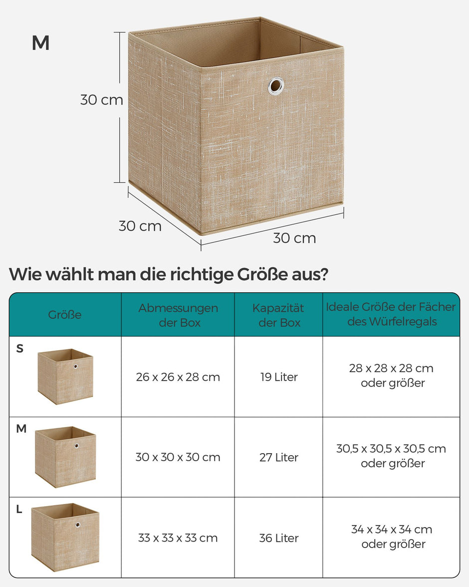 Opbergboxen set van 6 – gemêleerd grijs
