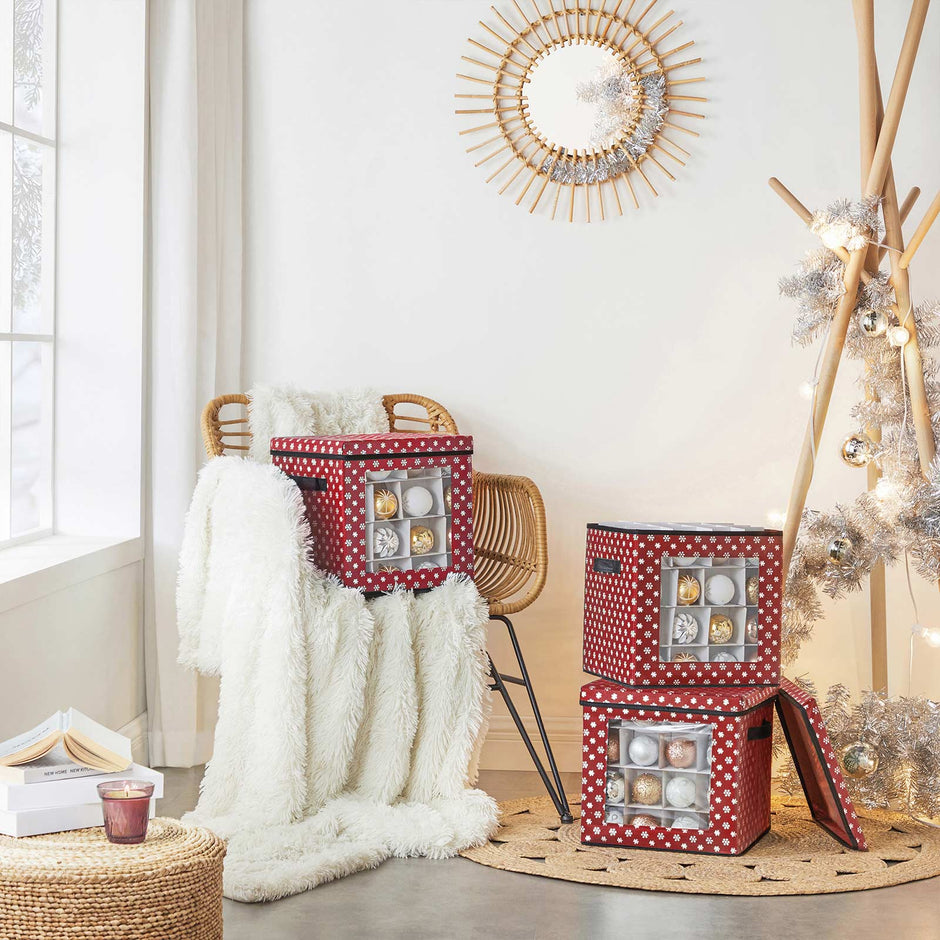 Opbergdozen – Vouwbaar met scheidingswanden – Rood