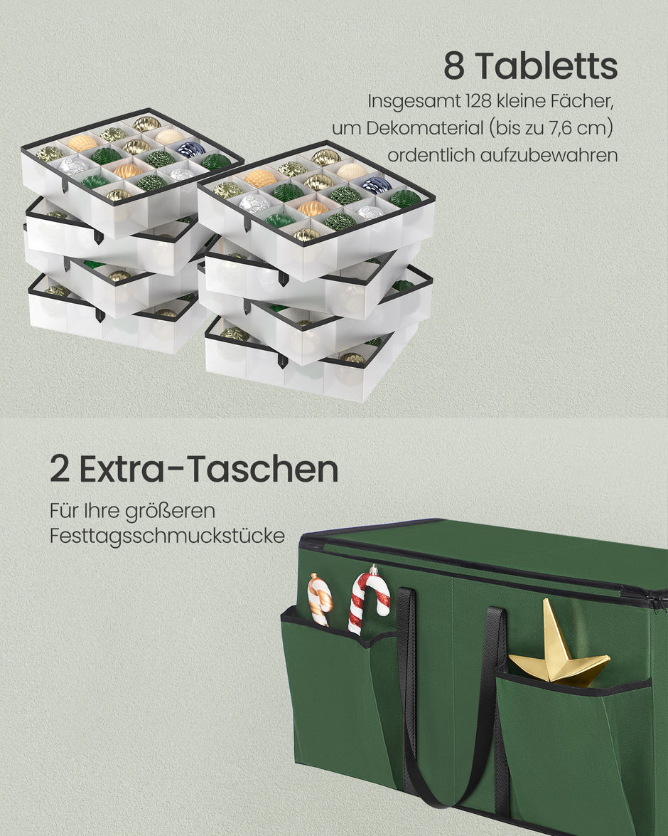 Opbergdoos voor kerstballen – Ruim en stevig – Bosgroen