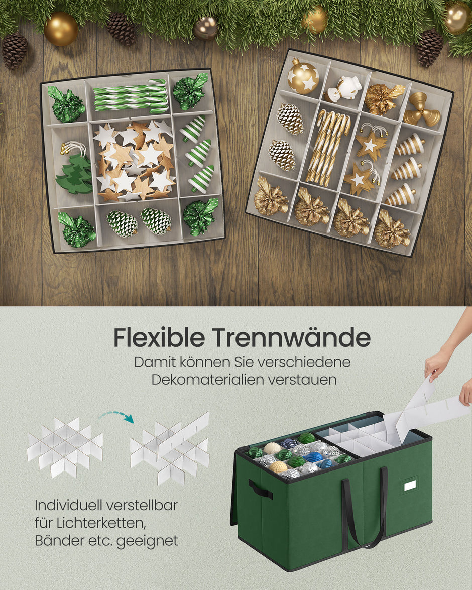 Opbergdoos voor kerstballen – Ruim en stevig – Bosgroen