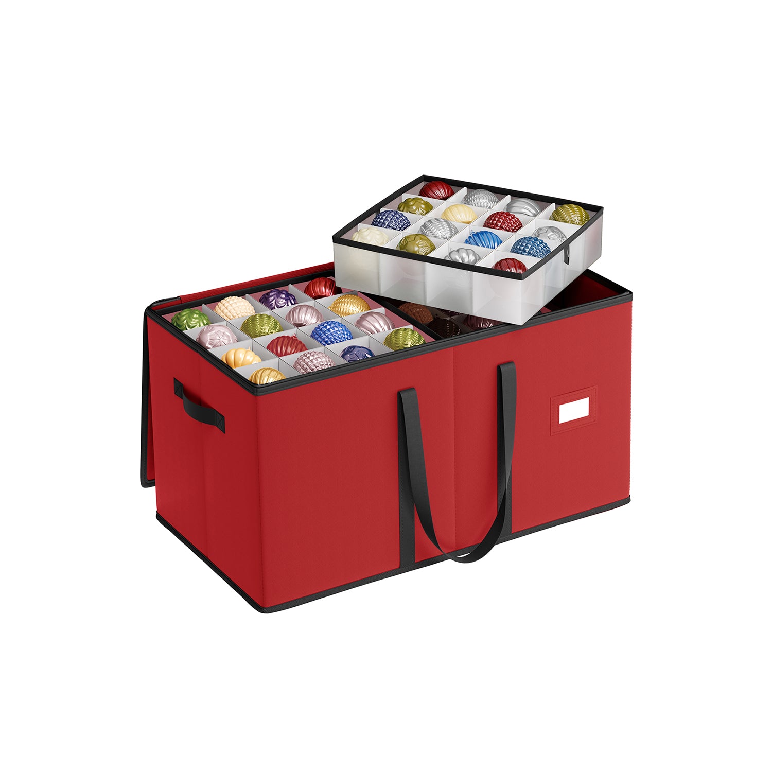 Opbergdoos voor kerstballen – Ruim en stevig – Kersenrood