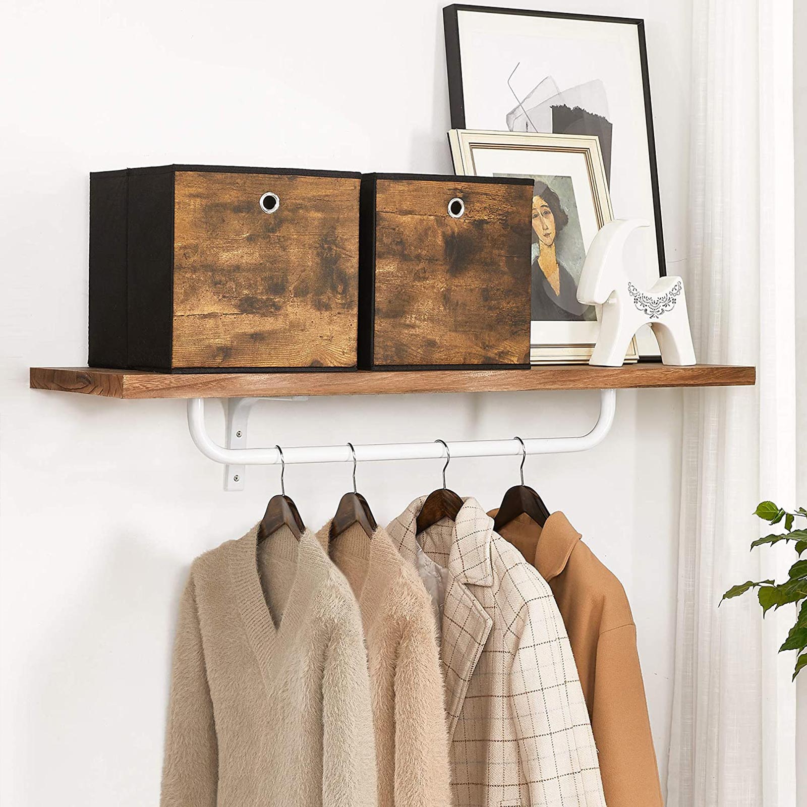 Opbergkisten – Set van 6 – Vintage bruin-zwart