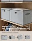 Opbergdozen - 43 x 30 x 30 cm - set van 3 - duifgrijs - maximale belasting 5 kg per doos - 2,2 kg totaalgewicht