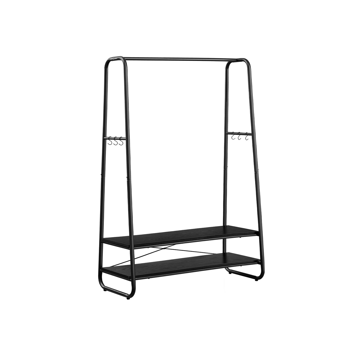 Kledingrek 100 cm breed – Met 2 planken – Flexibel te plaatsen – Tot 30 kg draagvermogen