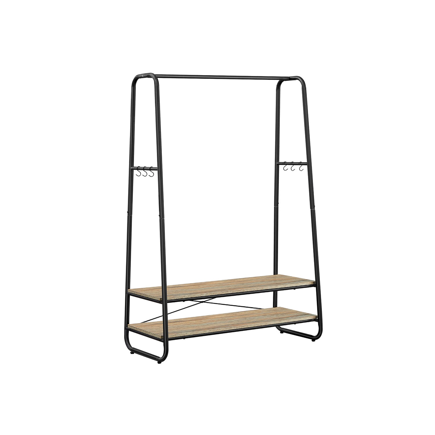 Kledingrek 100 cm breed – Met 2 planken – Flexibel te plaatsen – Tot 30 kg draagvermogen