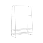 Kledingrek - Kapstok - Garderobe - 2 planken - Stalen frame - Bruin/zwart