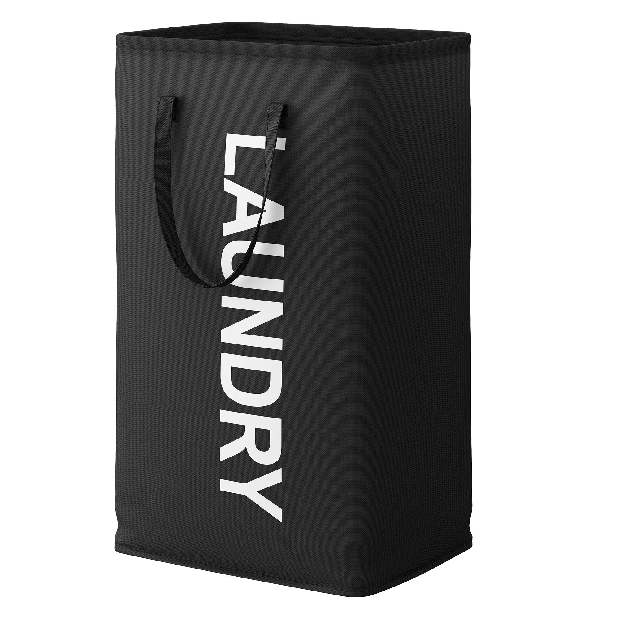 Opvouwbare Wasmand - 80 Liter - Met Handvatten - Oxford Stof - Zwart