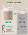 Wasmand - 40 x 40 x 60 cm - Katoenen touw - Wit-grijs-bruin - 15 kg capaciteit