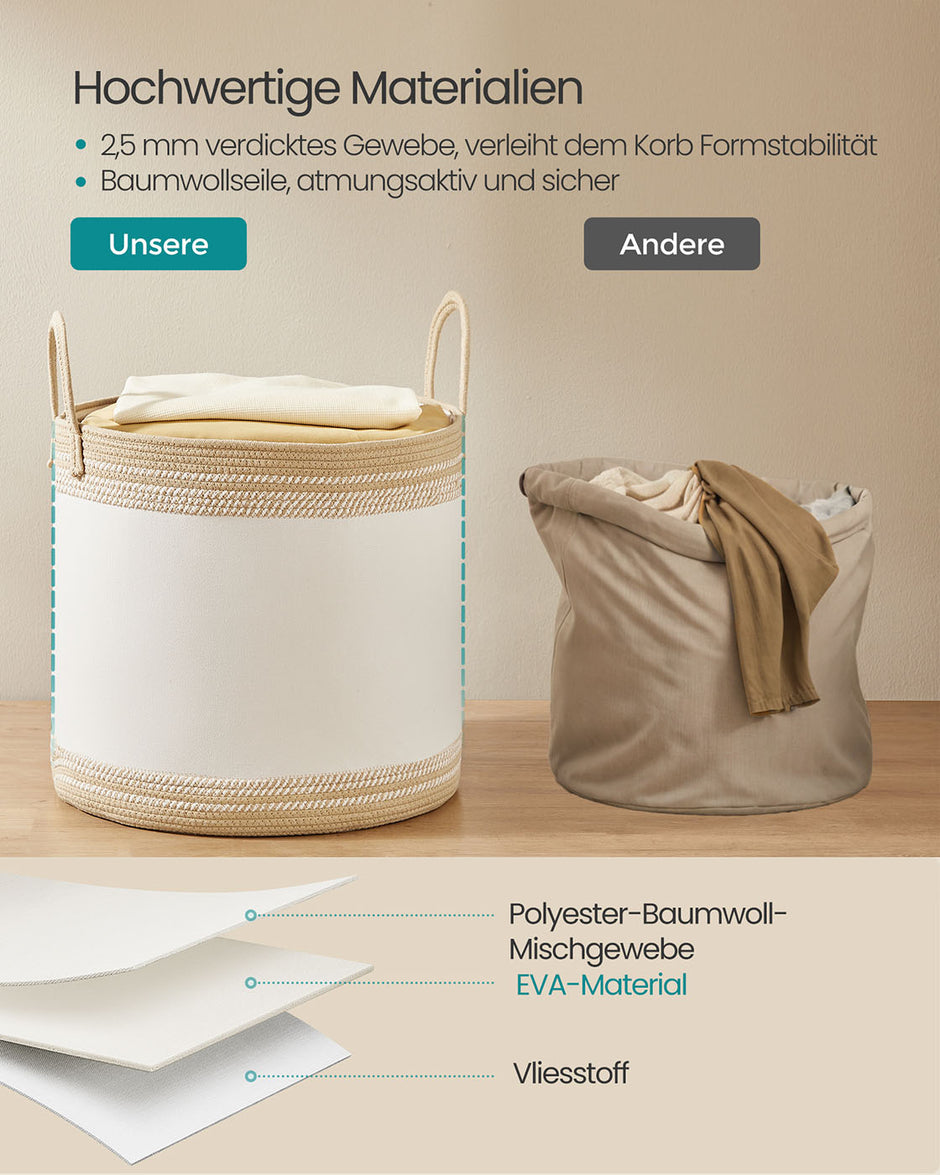 Wasmand 90L – Handige trekkoordsluiting – Met verlengde handgrepen