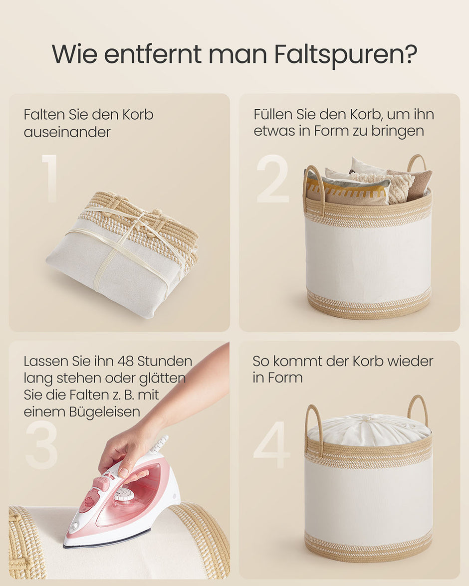 Wasmand 90L – Handige trekkoordsluiting – Met verlengde handgrepen