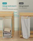Wasmand met 2 compartimenten – 100L – Uitneembare tas – Bamboe ontwerp