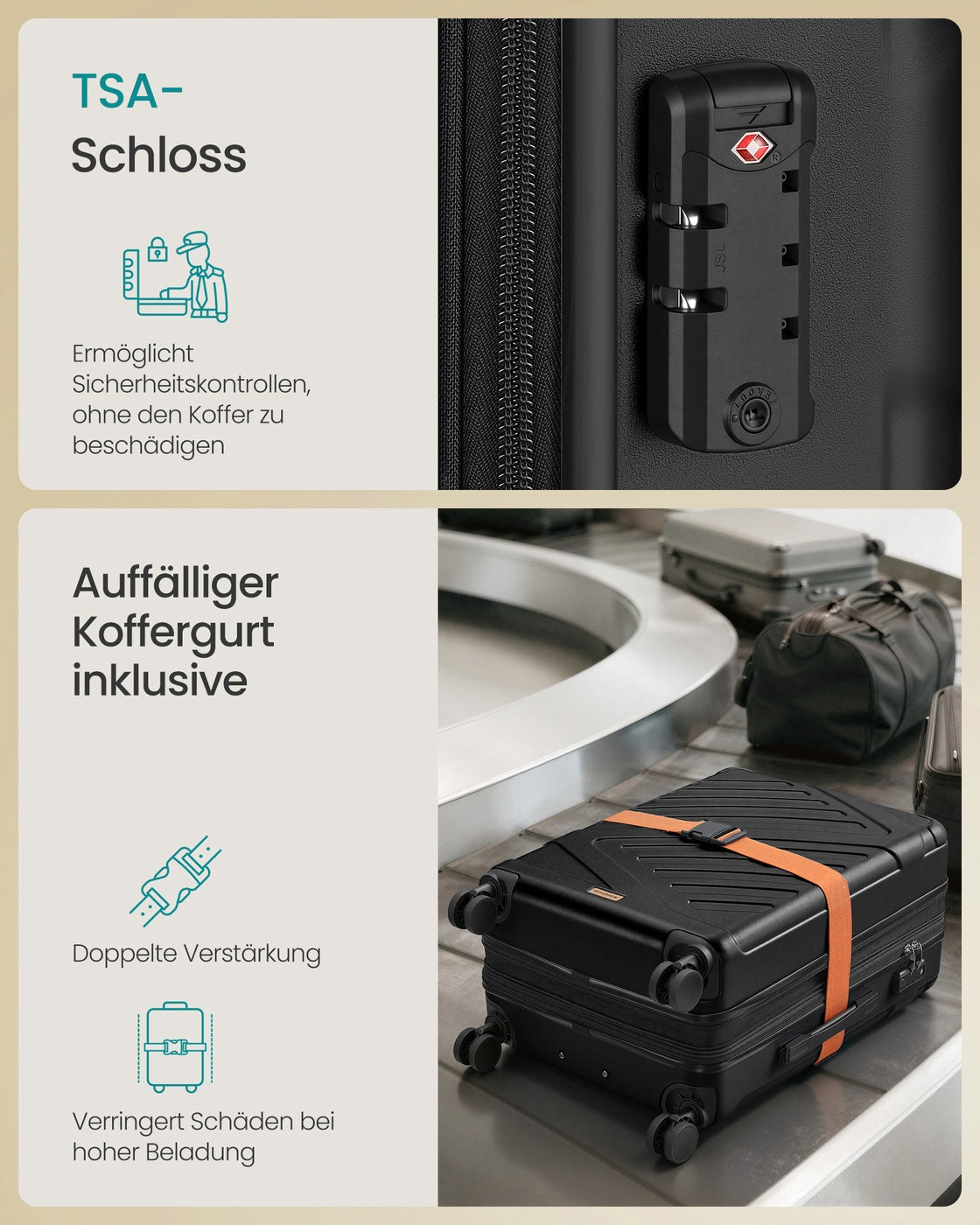 Koffer - 65 x 45 x 25 cm - Inktzwart - Gewicht 4,2 kg - Maximaal draagvermogen 15 kg