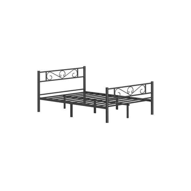 Bed 140 x 200 cm – stevig gepoedercoat metaal – inktzwart