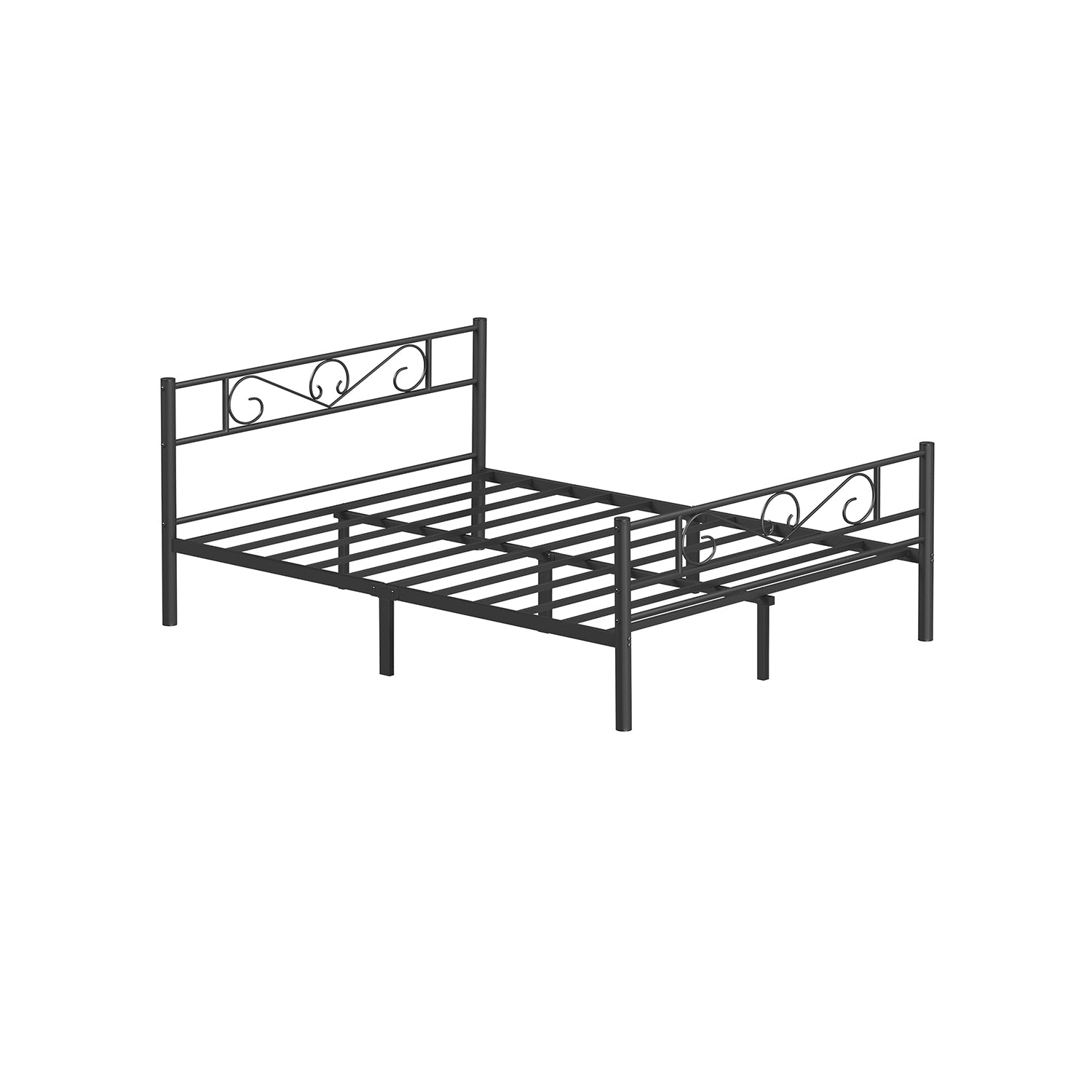 Eenpersoonsbedframe van zwart metaal