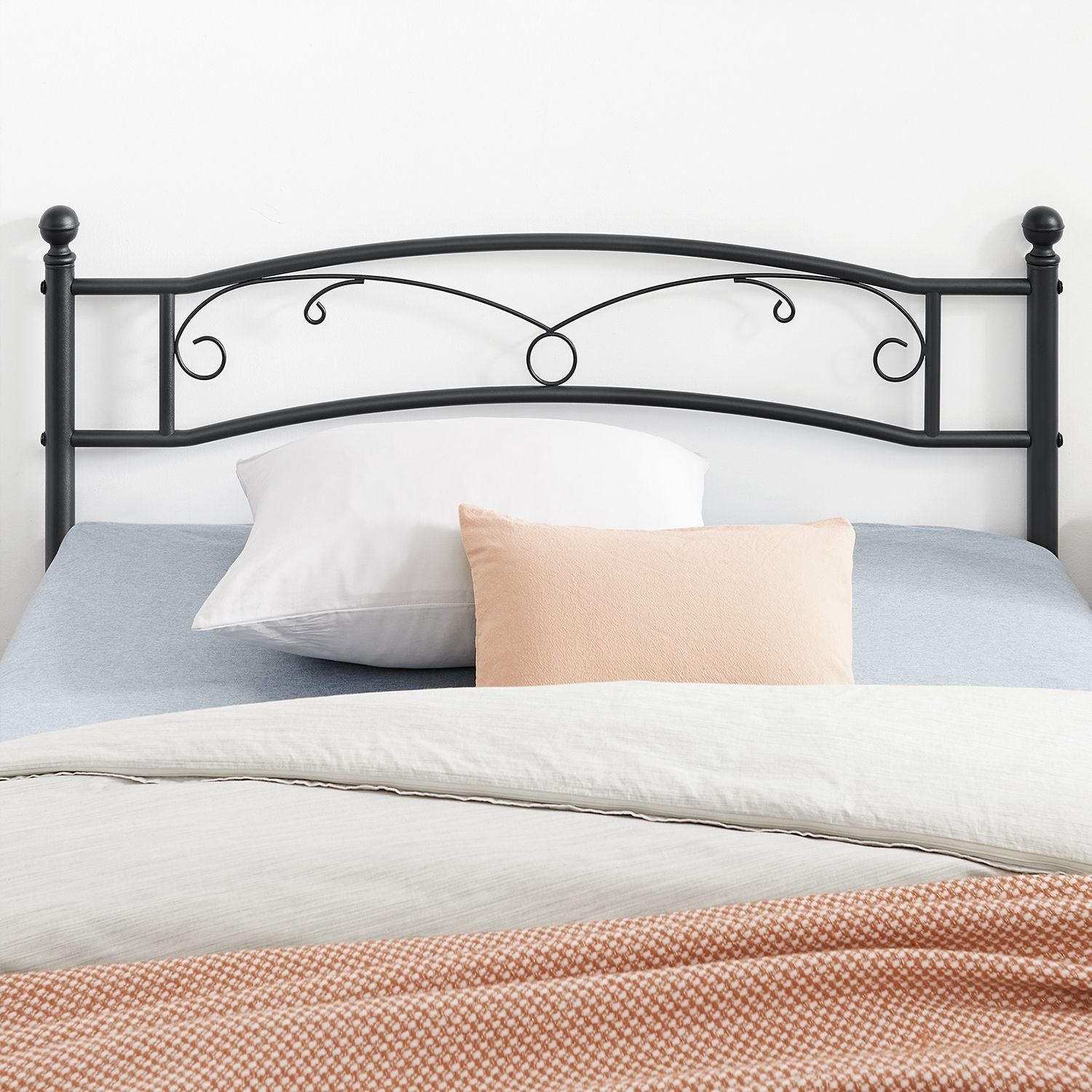 Tweepersoonsbed - Metalen bedframe - 140 x 200 cm - Zwart