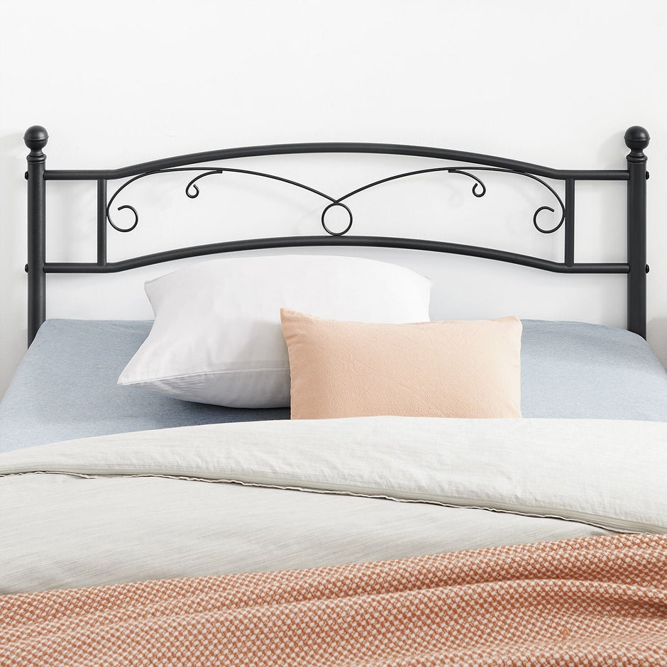 Tweepersoonsbed – Stabiel metalen frame – Zwart