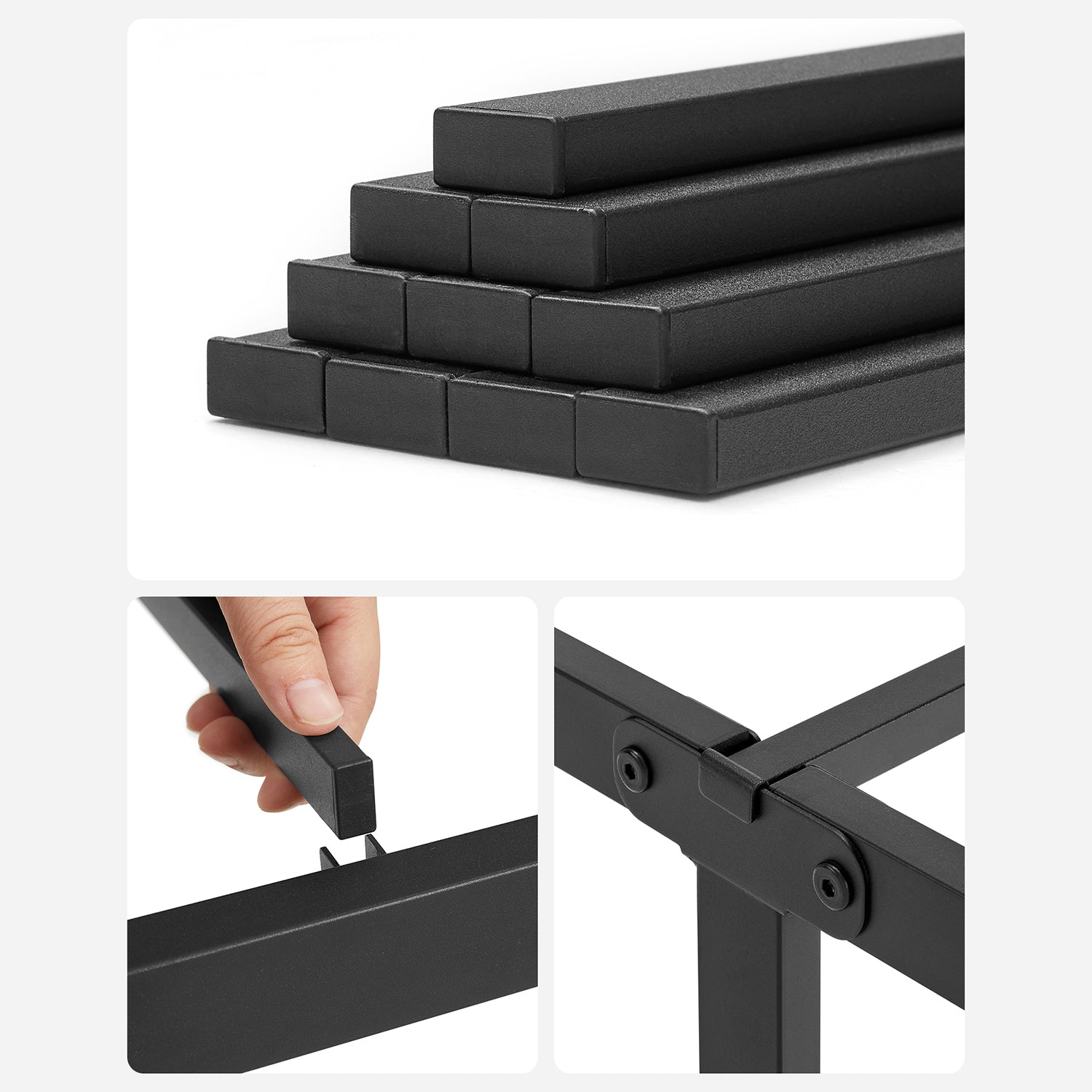 Tweepersoonsbed - Metalen bedframe - 140 x 200 cm - Zwart