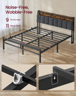 Bed Frame - Metal with LED and Charging Station