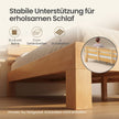Bedframe - Van Massief Beukenhout - Hoofdbord met LED en USB - Naturel - 221,2 x 144,5 x 78 cm