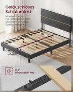 Bedframe 140 x 200 cm – Stevig en stijlvol – Leigrijs