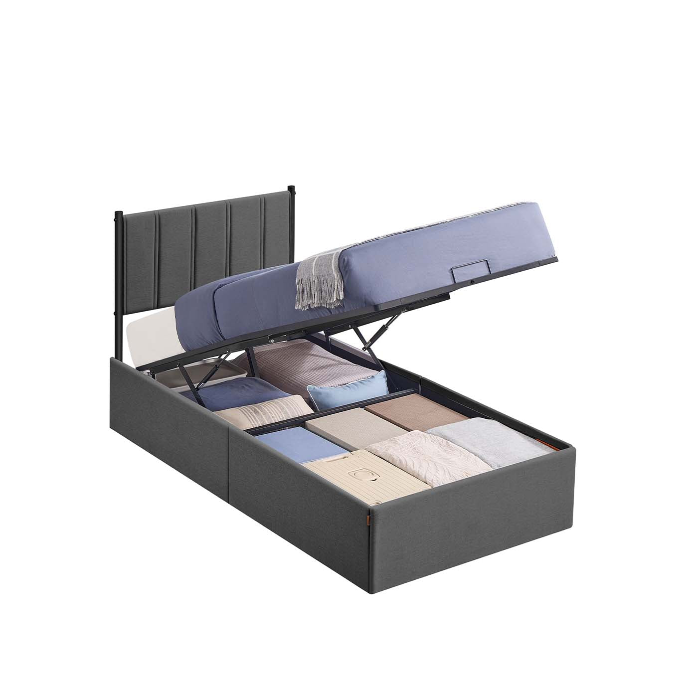 Bedframe – Opvouwbare Lattenbodem – Opbergruimte Onder Bed – Slaapkamer