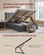 Bedframe – Opvouwbare Lattenbodem – Opbergruimte Onder Bed – Slaapkamer