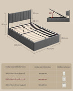 Bedframe – Opvouwbare Lattenbodem – Opbergruimte Onder Bed – Slaapkamer