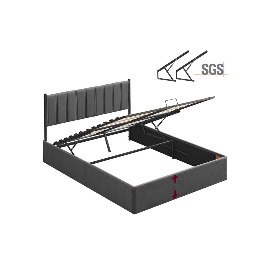 Bedframe – Opvouwbare Lattenbodem – Opbergruimte Onder Bed – Slaapkamer