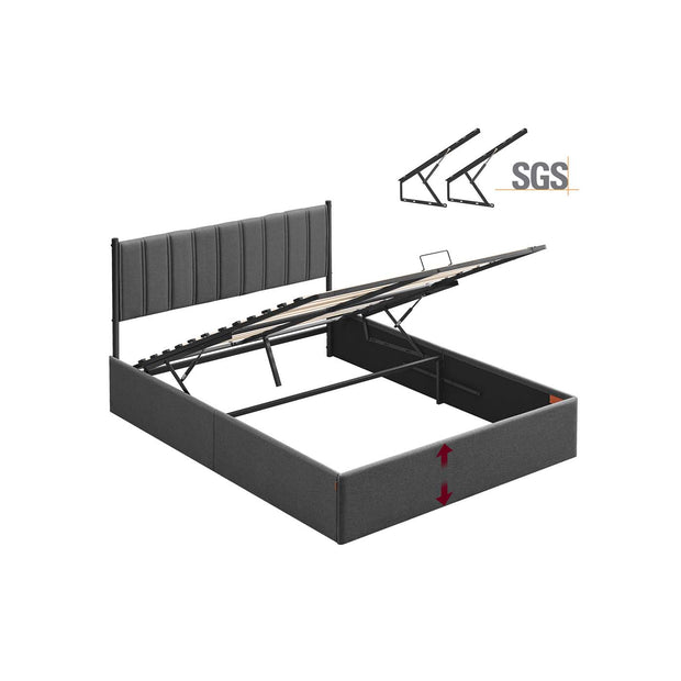 Bedframe – Opvouwbare Lattenbodem – Opbergruimte Onder Bed – Slaapkamer