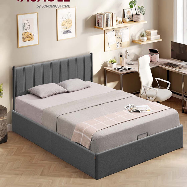 Bedframe – Opvouwbare Lattenbodem – Opbergruimte Onder Bed – Slaapkamer