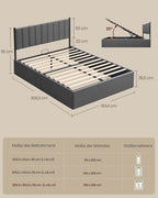 Bedframe – Opvouwbare Lattenbodem – Opbergruimte Onder Bed – Slaapkamer
