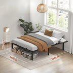 Bedframe – 140 x 190 cm, stevig metalen frame