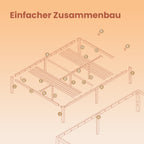 Bedframe – 140 x 190 cm, stevig metalen frame
