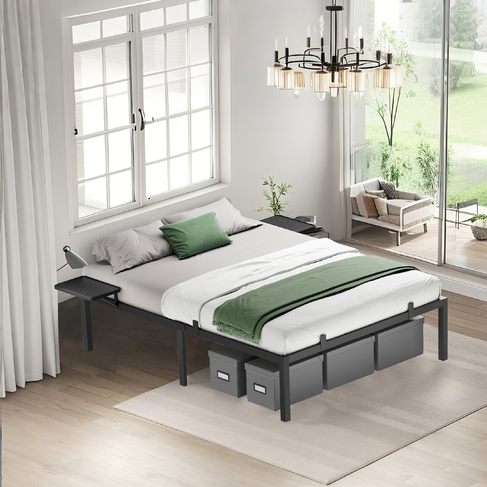Bedframe – 160 x 200 cm, stevig metalen frame