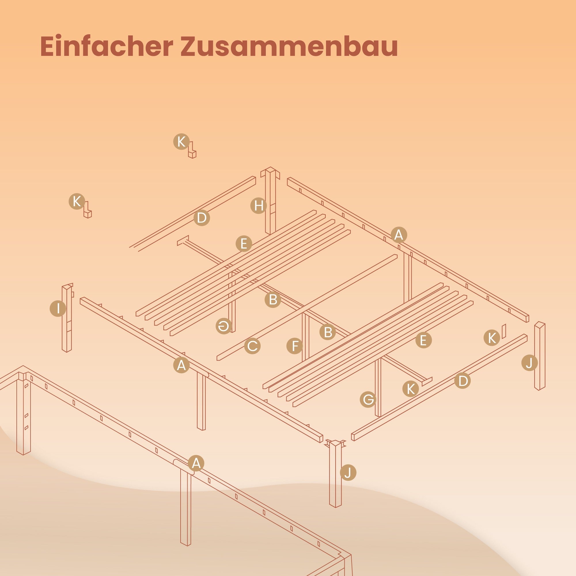 Bedframe – 160 x 200 cm, stevig metalen frame