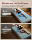Matras - 90 x 200 cm - Gel-traagschuim - 12 cm dik - Wit - 7-zone ondersteuning - Ademend - Afneembare en machinewasbare hoes