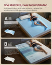 Matras - 160 x 200 cm - gel-traagschuim - ademend - afneembare hoes - 12 cm dik - wit - max. gewicht 10,6 kg
