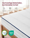 Matras - 160 x 200 cm - gel-traagschuim - ademend - afneembare hoes - 12 cm dik - wit - max. gewicht 10,6 kg