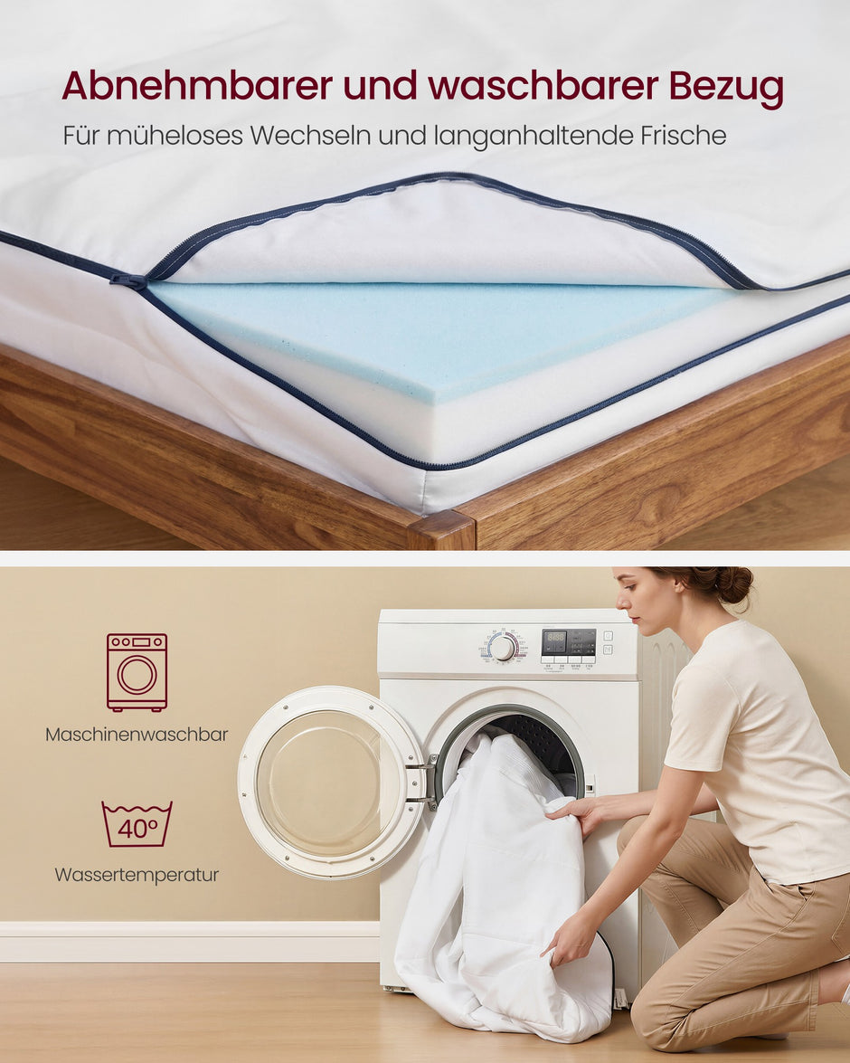 Matras - Tweepersoons - 160 x 200 cm - Gel Traagschuim - Wit