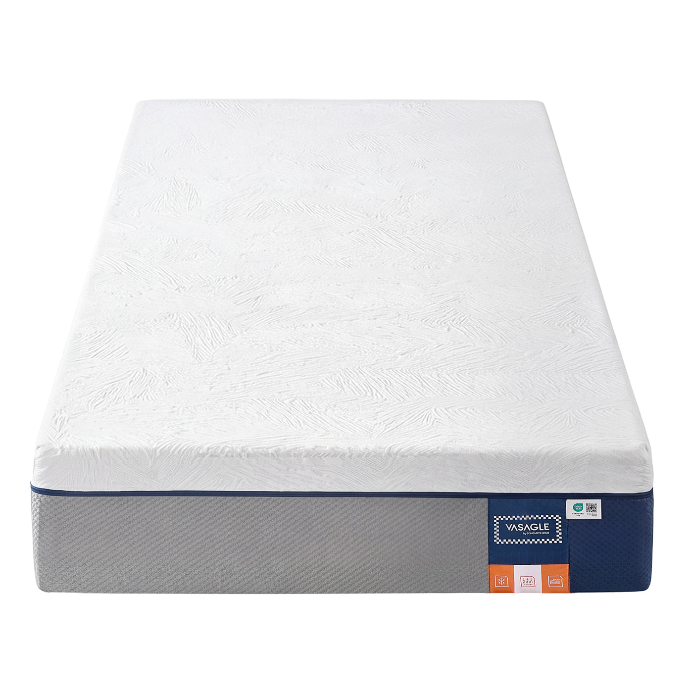 Matras - 90 x 200 x 20 cm - Gel Traagschuim - 7 Zones - Blauw